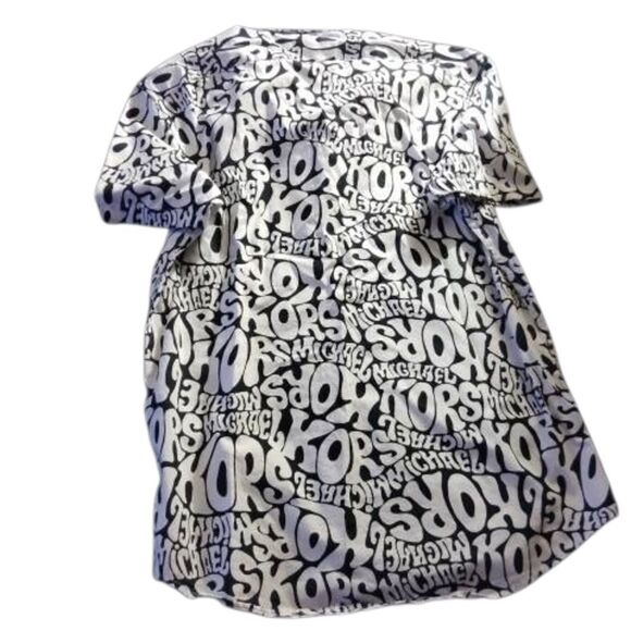 Michael Kors Black and White Casual Button Down Shirt - Picture 4 of 4